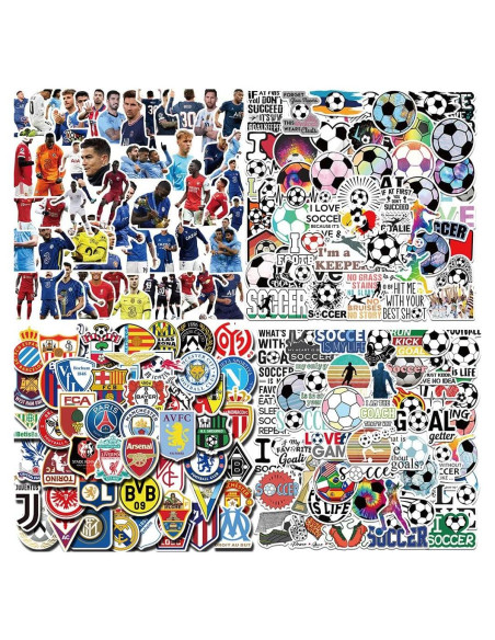 200 Stickers de Fútbol Homiego Impermeables para Hydroflask 200 Stickers de Fútbol Homiego Impermeables para Hydroflask