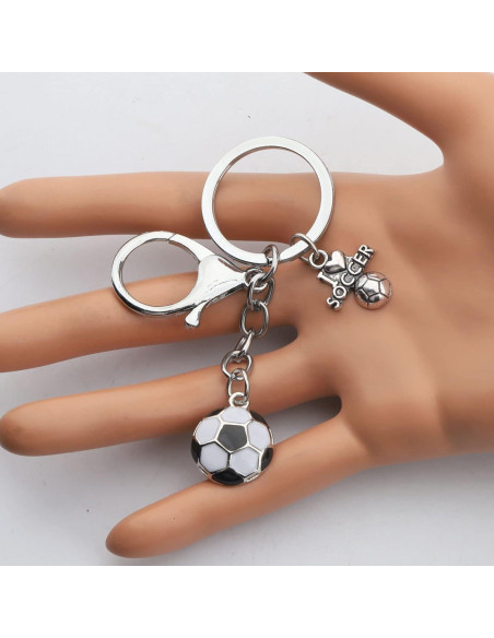 Llavero de Fútbol WSNANG de Acero Inoxidable 3 cm - Regalo para Entrenador Llavero de Fútbol WSNANG de Acero Inoxidable 3 cm - Regalo para Entrenador