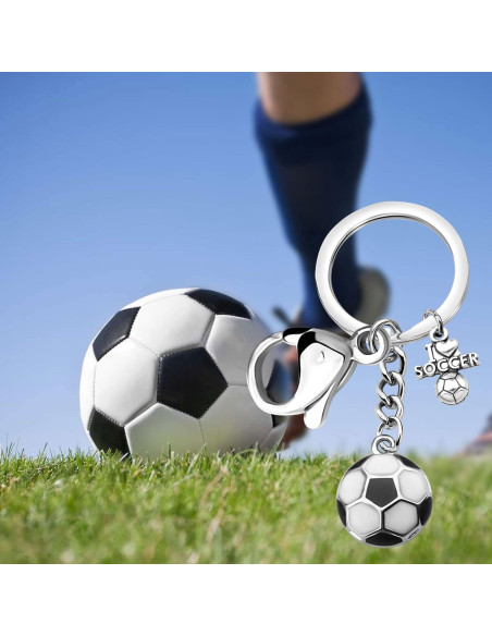 Llavero de Fútbol WSNANG de Acero Inoxidable 3 cm - Regalo para Entrenador Llavero de Fútbol WSNANG de Acero Inoxidable 3 cm - Regalo para Entrenador
