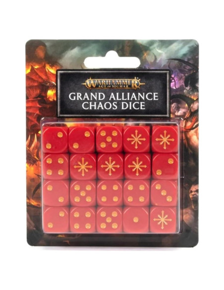 Dados Warhammer Age of Sigmar Caos 20 piezas 16mm Dados Warhammer Age of Sigmar Caos 20 piezas 16mm