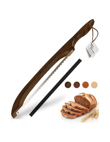 Cortador de Pan Indirewash 41.9 cm Serrado Madera Carbón