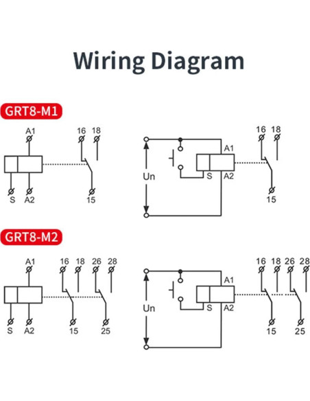 Relé de Tiempo Multifuncional GEYA GRT8-M1 16A AC/DC 12V-240V Relé de Tiempo Multifuncional GEYA GRT8-M1 16A AC/DC 12V-240V