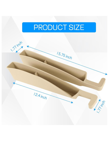Organizador de Espacio entre Asientos de Coche Ongfuwu 2PCS Beige Organizador de Espacio entre Asientos de Coche Ongfuwu 2PCS Beige