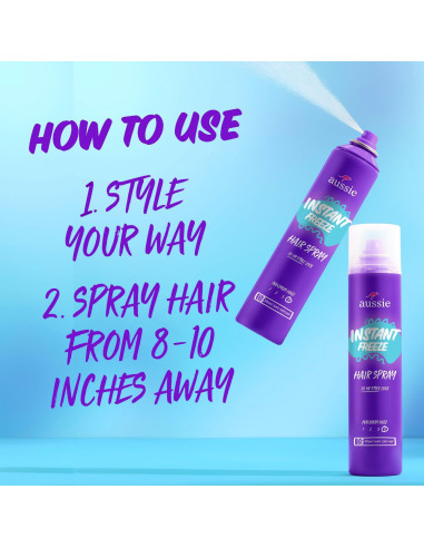 Spray para Cabello Aussie Instant Freeze 295 ml - Paquete Triple