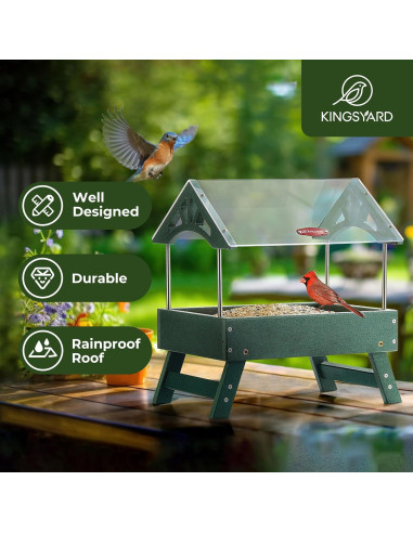 Comedero para Aves de Tierra Kingsyard Verde 2.27 kg Duradero