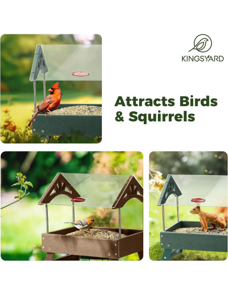 Comedero para Aves de Tierra Kingsyard Verde 2.27 kg Duradero Comedero para Aves de Tierra Kingsyard Verde 2.27 kg Duradero