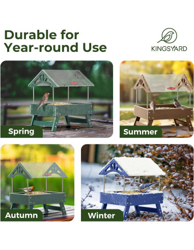 Comedero para Aves de Tierra Kingsyard Verde 2.27 kg Duradero