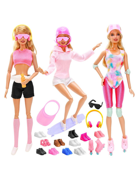 Conjunto de Ropa y Accesorios para Muñecas 26 Piezas HONLAELLA Conjunto de Ropa y Accesorios para Muñecas 26 Piezas HONLAELLA