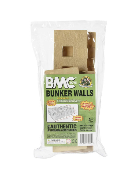 Paredes de Bunker Blockhouse WW2 BMC Toys - Beige 31.1x20.6cm Paredes de Bunker Blockhouse WW2 BMC Toys - Beige 31.1x20.6cm
