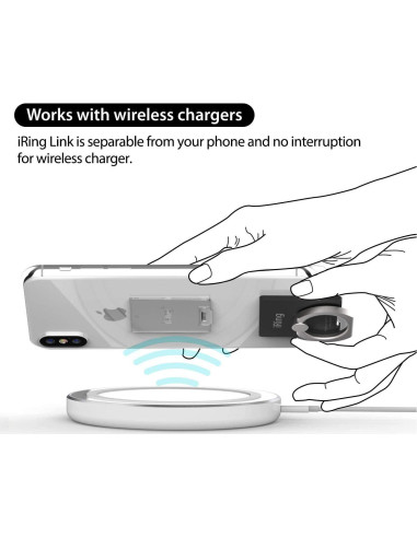 Soporte para Teléfono AAUXX iRing Negro Mate - Carga Inalámbrica