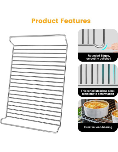 Rejilla de Acero Inoxidable para Horno Breville BOV900BSS 41.9x31 cm