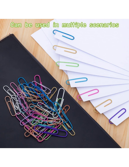 Clips de Papel Jumbo y Mediano SOTMALTK 200Pcs Colores Variados Clips de Papel Jumbo y Mediano SOTMALTK 200Pcs Colores Variados