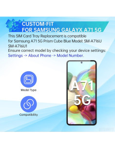 Bandeja de tarjeta SIM para Samsung Galaxy A71 5G - BESJMYT 2
