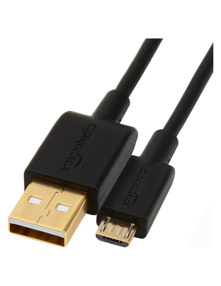 Cable USB 2.0 Amazon Basics A-Macho a Micro B 3.05m Negro Cable USB 2.0 Amazon Basics A-Macho a Micro B 3.05m Negro