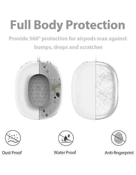 Funda de Silicona TUNYINSH 3 en 1 para AirPods Max - Blanco Funda de Silicona TUNYINSH 3 en 1 para AirPods Max - Blanco