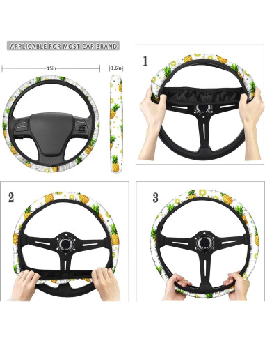 Juego Completo Fundas de Asiento Auto JEOCODY Girasoles Vaca