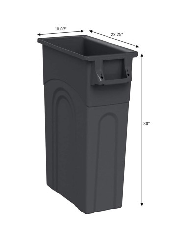 Contenedor de Desechos Highboy United Solutions 87L Negro Paquete de 4