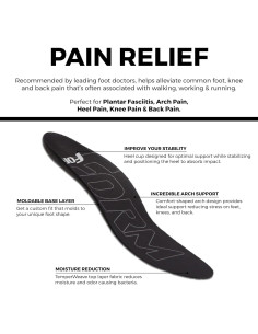 Plantillas Ultra Finas FORM para Fascitis Plantar - Negro 12-12.5 2