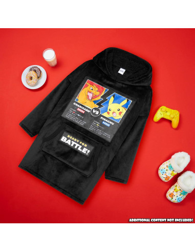 Sudadera con Manta Pokemon Pikachu para Niños - Forro Polar