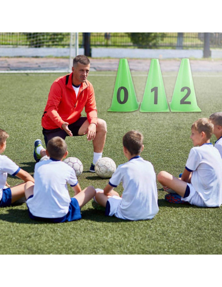 Marcadores de Cono de Entrenamiento Wosune 10pcs Verde PE Marcadores de Cono de Entrenamiento Wosune 10pcs Verde PE
