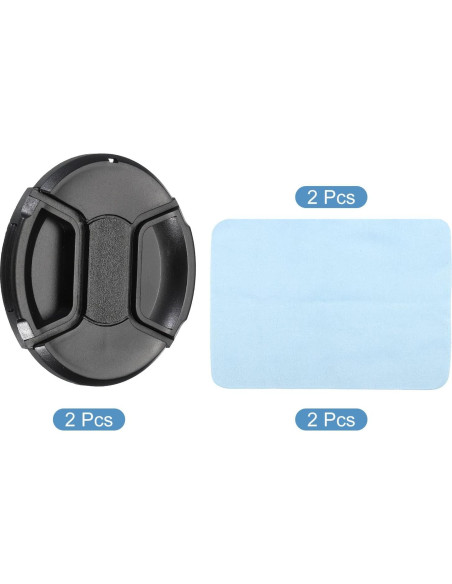 Tapa de Lente PATIKIL 82mm con Pinza Central - Paquete de 2 Tapa de Lente PATIKIL 82mm con Pinza Central - Paquete de 2