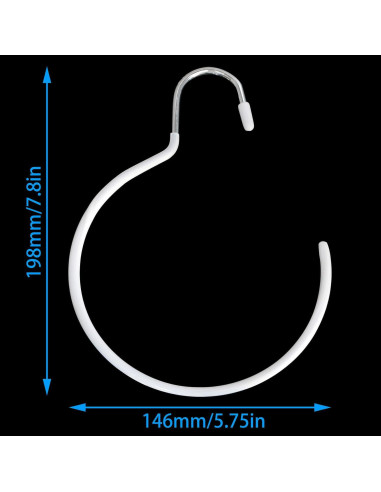 Perchas Circulares Antideslizantes XGNG 3 Piezas Blancas
