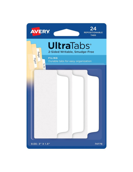 Etiquetas de Archivo Avery 24 Unidades 7.62x3.81 cm Blancas Etiquetas de Archivo Avery 24 Unidades 7.62x3.81 cm Blancas