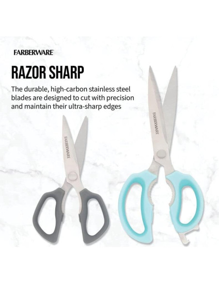Tijeras de Cocina 4 en 1 Farberware Comfort Grip - 2 Piezas Tijeras de Cocina 4 en 1 Farberware Comfort Grip - 2 Piezas