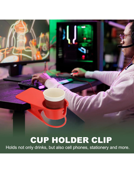 Soporte para Taza PATIKIL, 2 Pcs Clip para Mesa Blanco Soporte para Taza PATIKIL, 2 Pcs Clip para Mesa Blanco