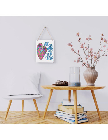 Letrero de Pared BELLOWDEER 25.4x20.3 cm Decoración Verano