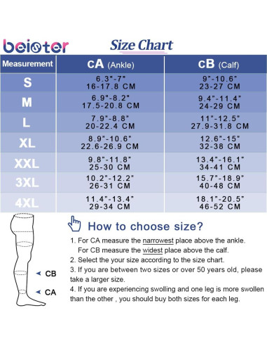 Calcetines de Compresión Beister 20-30 mmHg 4X Grande Beige