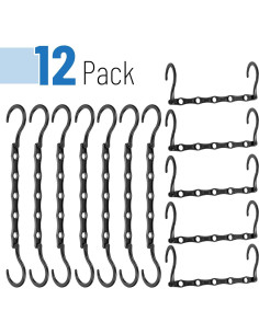 Perchas de plástico Mr. Pen 12 pcs negras ahorradoras de espacio 2