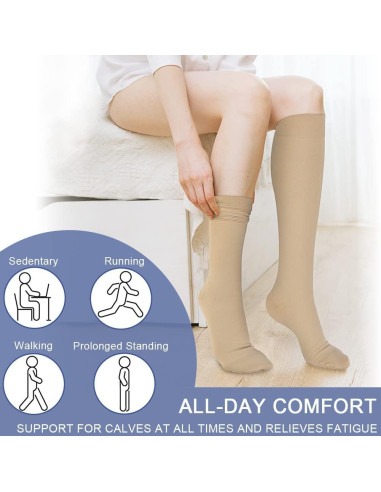 Calcetines de Compresión Beister 20-30 mmHg 4X Grande Beige
