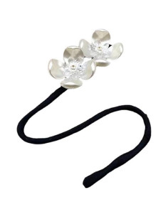 Hacedor de moño de cabello blanco ASTRAQLE con flores