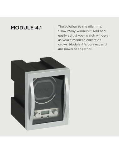 Reloj Winder WOLF Módulo 4.1 Negro - Ajuste Seguro y Universal