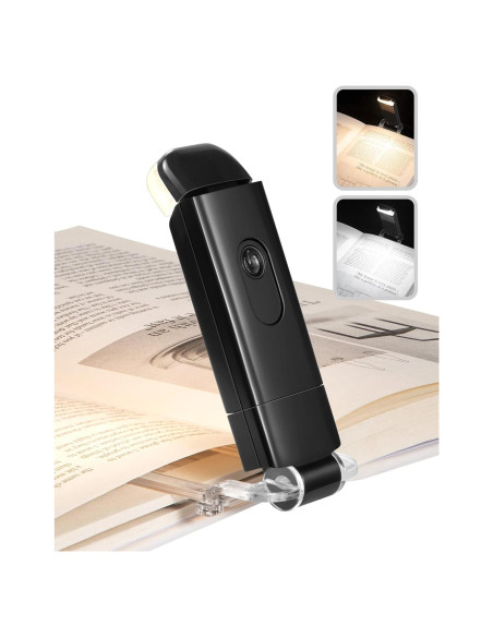 Luz de Lectura Recargable DEWENWILS LED con Clip Negro Luz de Lectura Recargable DEWENWILS LED con Clip Negro