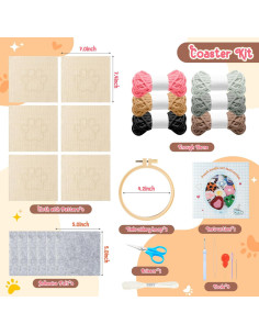 Kit de Posavasos de Aguja de Perforación WATINC 22 Piezas 2