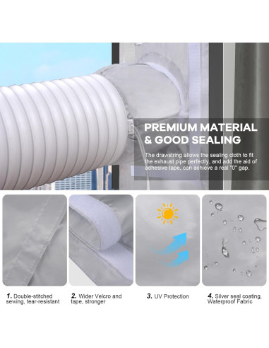 Kit de Ventilación Kifiray para Ventana de Aire Acondicionado 28x102cm