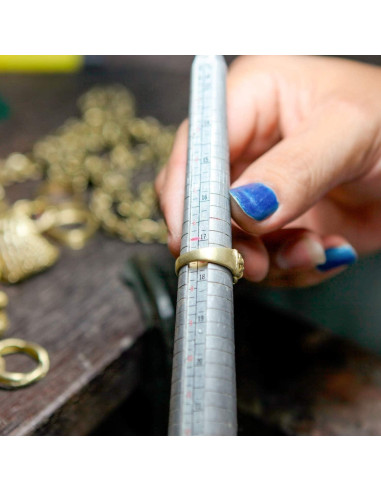 Mandril de Anillos de Madera Auniwaig con Martillo de Goma