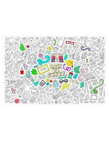 Póster Gigante para Colorear AllReal 120x80 cm Regreso a Clases