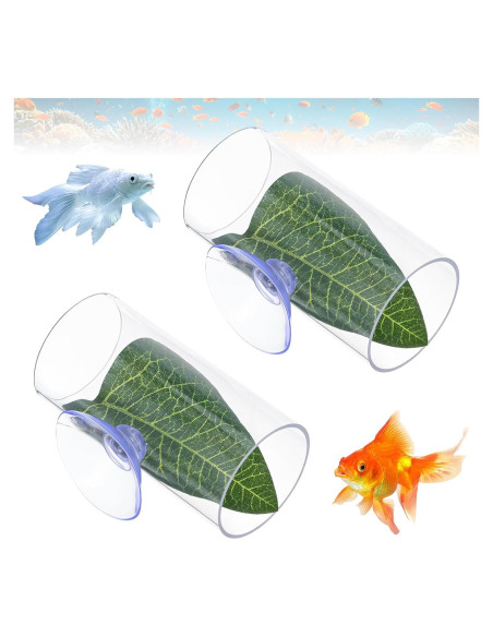 Túnel Acrílico para Peces Betta Lusofie 2Pcs con Ventosa Túnel Acrílico para Peces Betta Lusofie 2Pcs con Ventosa