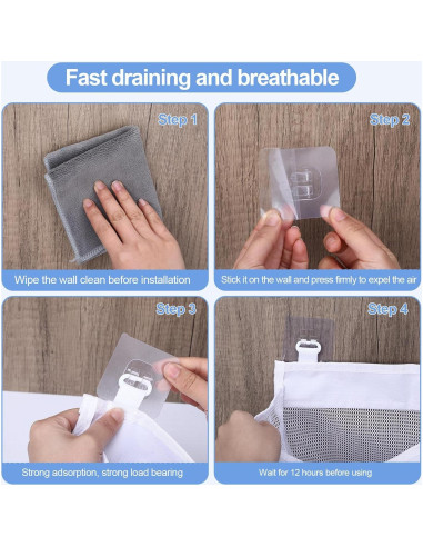 Bolsa de Almacenamiento de Juguetes de Baño Maahongh 2 Pcs 4 Compartimentos