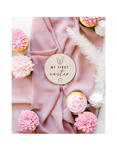 Tarjetas de Hito de Madera La Compañía de Algodón y Lona - Mi Primer Pascua