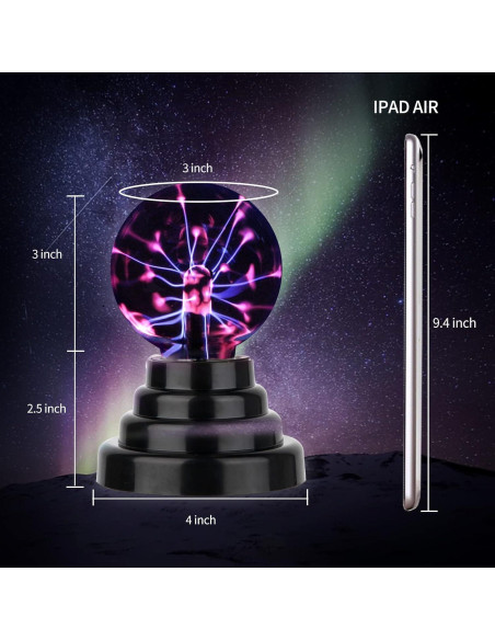 Lámpara de Plasma Mágica Gresus 3" Interactiva Táctil USB/Batería Lámpara de Plasma Mágica Gresus 3" Interactiva Táctil USB/Batería