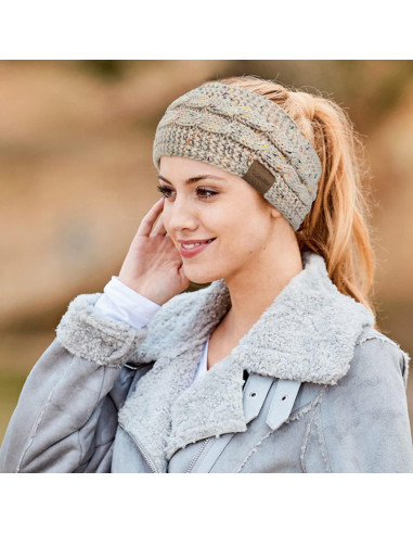 Diadema Térmica Loritta para Mujeres Beige, Suave y Cálida