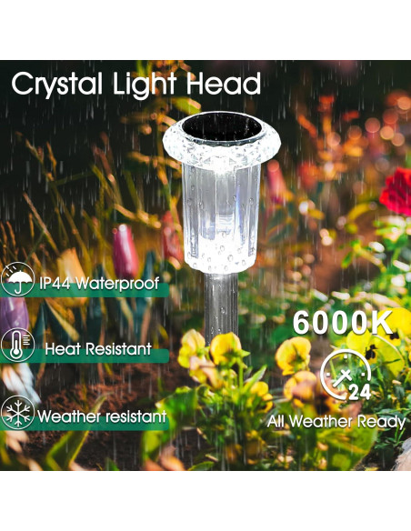 Luces Solares de Estaca Eyrosa, 10 Unidades, Impermeables, Jardín Luces Solares de Estaca Eyrosa, 10 Unidades, Impermeables, Jardín