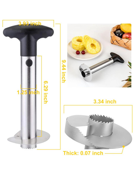 Cortador de Piña BINGBING - Acero Inoxidable, Mango Ergonómico Cortador de Piña BINGBING - Acero Inoxidable, Mango Ergonómico