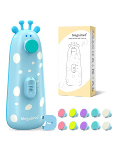 Cortador de Uñas Eléctrico para Bebés Megainvo Azul 10 en 1