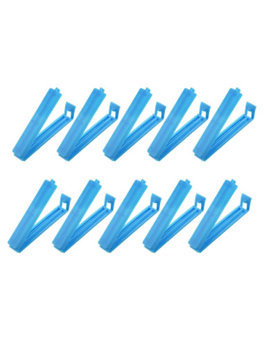 Clips de Sellado Reutilizables PATIKIL 9 cm - 10 Piezas Azul