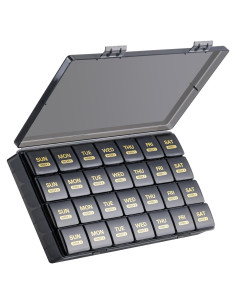 Organizador de Pastillas Mensual MODENGKONGJIAN 28 Días Negro